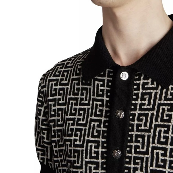 Balmain Monogram Wool & Linen
Polo Shirt - Picture 6 of 6